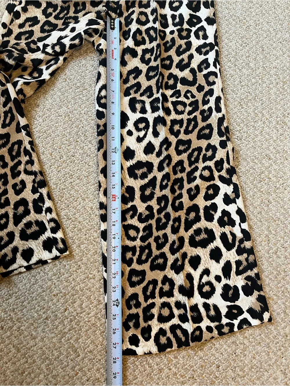 Banana Republic Petite High Rise Wide Leg Printed Trouser Pant size 2